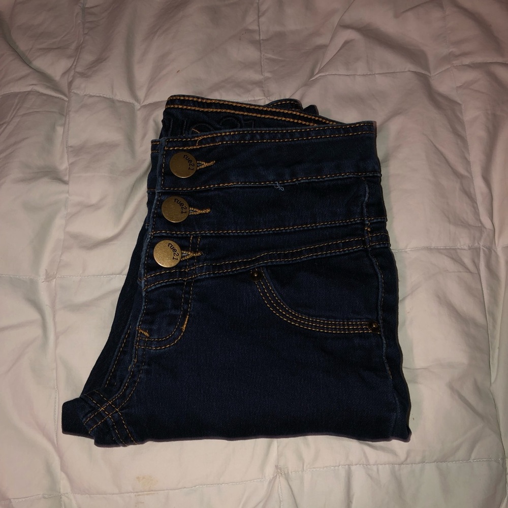 Rue 21 high waisted dark blue jeans